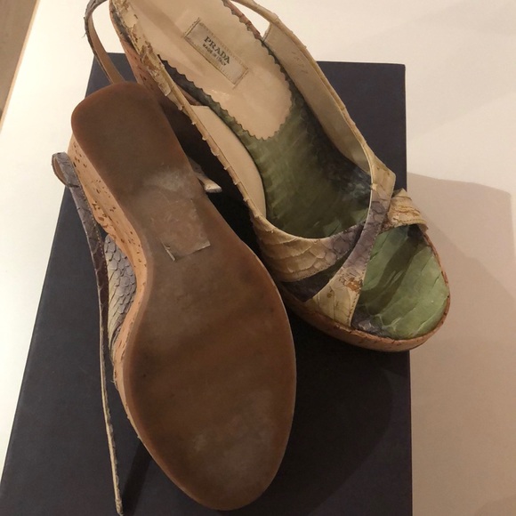 AUTHENTIC Prada snakeskin sandals - Picture 5 of 7